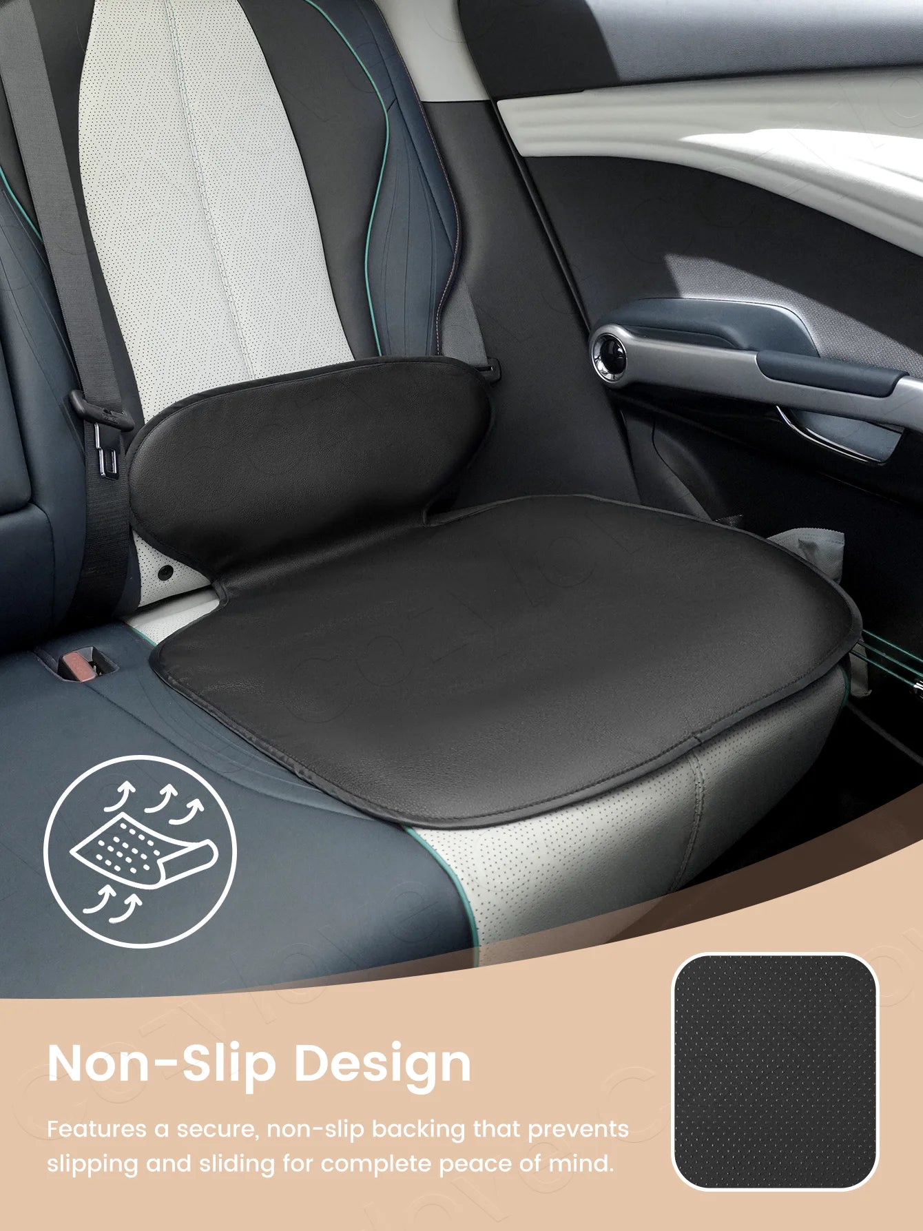 1/2 PCS PU Leather Car Seat Protector Waterproof Non-slip Child Car Seat Mat for Baby Safety Seats