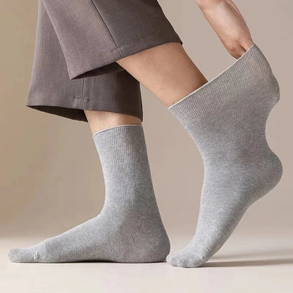 10PCS=5Pairs Loose Mouth Socks Diabetic Prevent Varicose Veins Cotton Comfortable Older Hypertensive Patients Fat Man Socks Gift