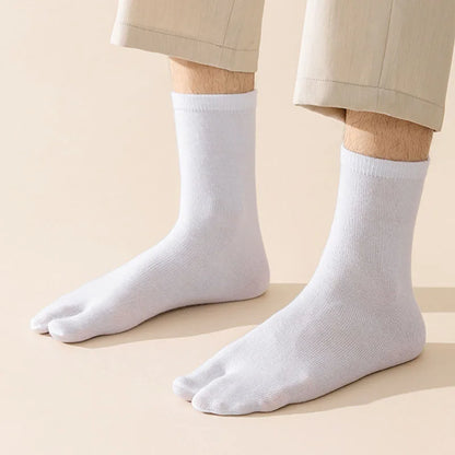 3pairs Unisex Split-Toe Socks Women'S Comfortable Sweat-Absorbent Breathable Two-Toe Sock Easy Solid Color Men'S Boat Sox