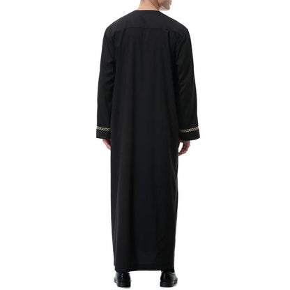 Middle East Ethnic Muslim Islamic Clothing Men Jubba Thobe African Dashik Ramadan Eid Abaya Arabic Kaftan Saudi Kimono Robe Gown