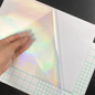 20 Sheets 6 Style A4 Holographic Cold Laminating Film Clear Waterproof Self-Adhesive Vinyl Sticker Paper 8.3x11.7 Inch