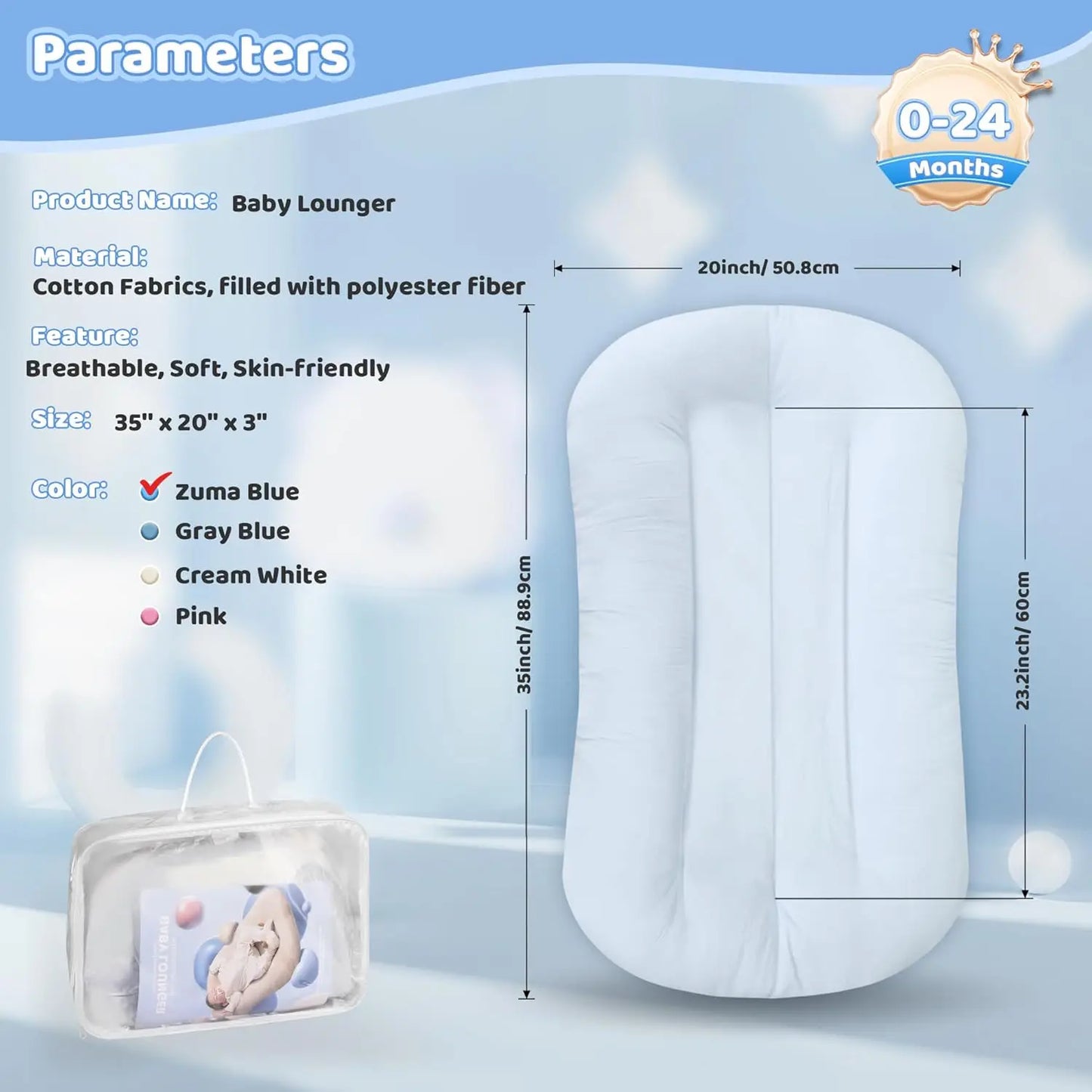 Newborn Folding Sleeping Baby Crib Nest Lounger Portable Bassinet Travel Bed Bassinet Bumper