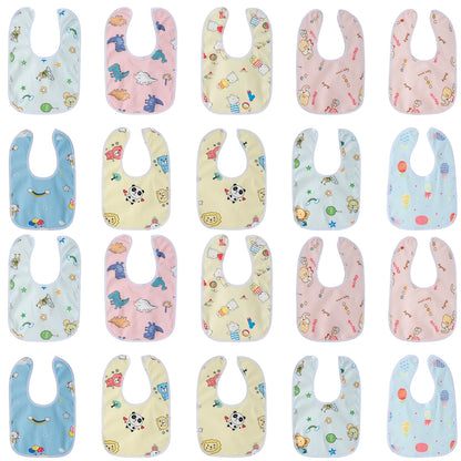 10/20pcs Baby Bib Set for Boys & Girls Breathable Baby Feeding Bibs Skin-friendly Drool Bib Set Drooling and Teething Bibs