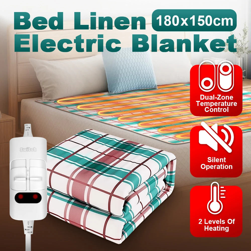 Electric Blanket Heated Mattress 70cm/120cm/150cm Thicker 220V/110V Heater Blanket Electric  Winter Body Warmer Home  EU/US Plug