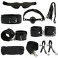 6-10Pcs/Set Sexual Bondage Handcuff Whip Adult Couple Sex Toys Tools Set Erotic Sex Toys for Woman Couples Leather BDSM Kits