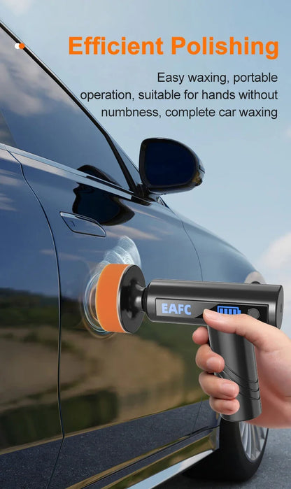 EAFC Car Polisher Handheld Wireless Polisher Glass Oil Film Remover Car Polishing Waxing Machine Power Tool for Car Body Cleanig Waxing Repair