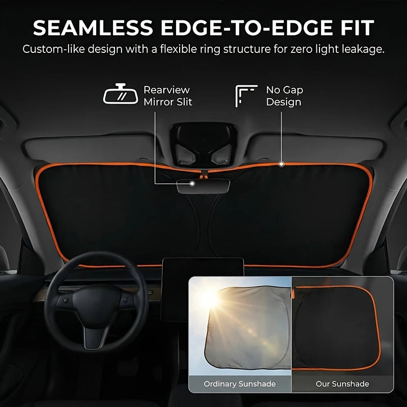 New Car Windshield Sun Shade Cover Front Window Sun Visor Protection Foldable Car Curtains for Summer Cooling UV Refletive