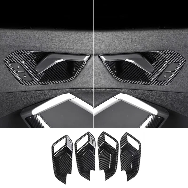FOR Audi Q3 2019 -2022 Car Carbon fiber style Console Gear Shift Frame Cover Trim Interior accessories  Auto Integral interior