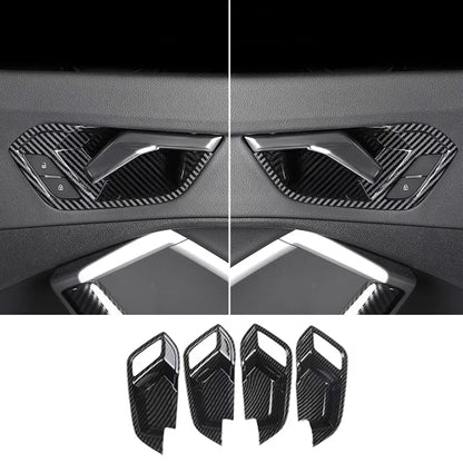 FOR Audi Q3 2019 -2022 Car Carbon fiber style Console Gear Shift Frame Cover Trim Interior accessories  Auto Integral interior
