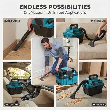 Podofo Vacuum Cleaner 200W Rechargeable Wet/Dry Household Vacuum Cleaner Portable Auto Vacuum for Home & Car & Pet Mini Cleaner