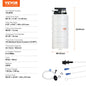 SucceBuy 6.5L/15L Pneumatic Fluid Extractor with Suction Hose Oil Changer Fuel Pump for Automotive Fluids Vacuum Evacuation