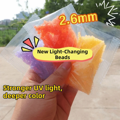 5/8 Colors Color Change Fuse Beads Kit Light Change Temperature Change Perler Beads 2.6mm DIY Craft Melting Beads Gifts