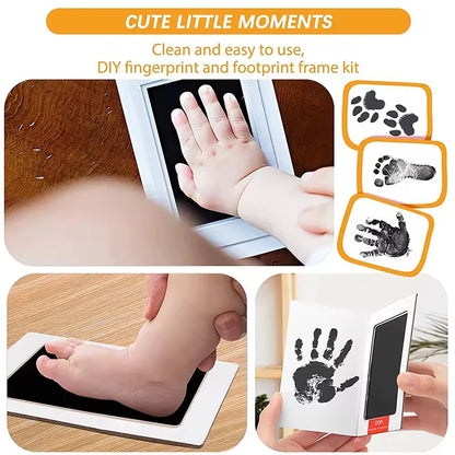 Baby Handprint Footprint Ink Pad Pet Paw Print Kit Non Toxic Clean Touch Safe Inkless Family Keepsake Newborn Baby Birthday Gift
