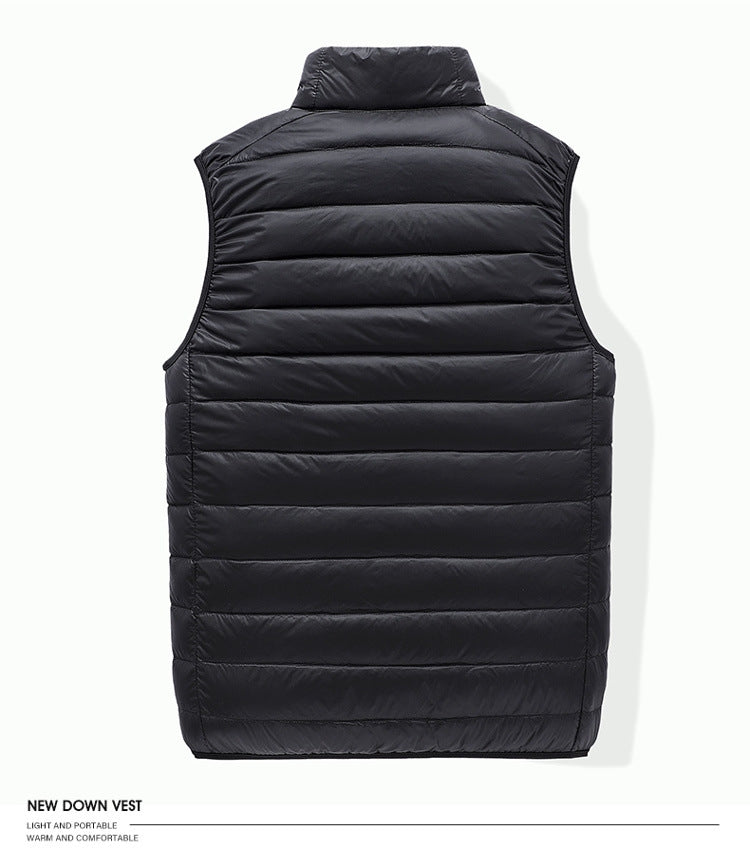 Men's Sleeveless Puffer Jacket 2023 New Autumn Spring Lightweight Water-Resistant Packable Men Down Vest Coat