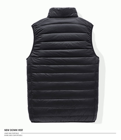 Men's Sleeveless Puffer Jacket 2023 New Autumn Spring Lightweight Water-Resistant Packable Men Down Vest Coat
