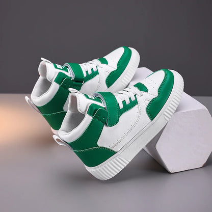 autumn boys sneaker high top children shoes luxury leather basketball shoes kids PU tennis sports shoes for boy size 28-39