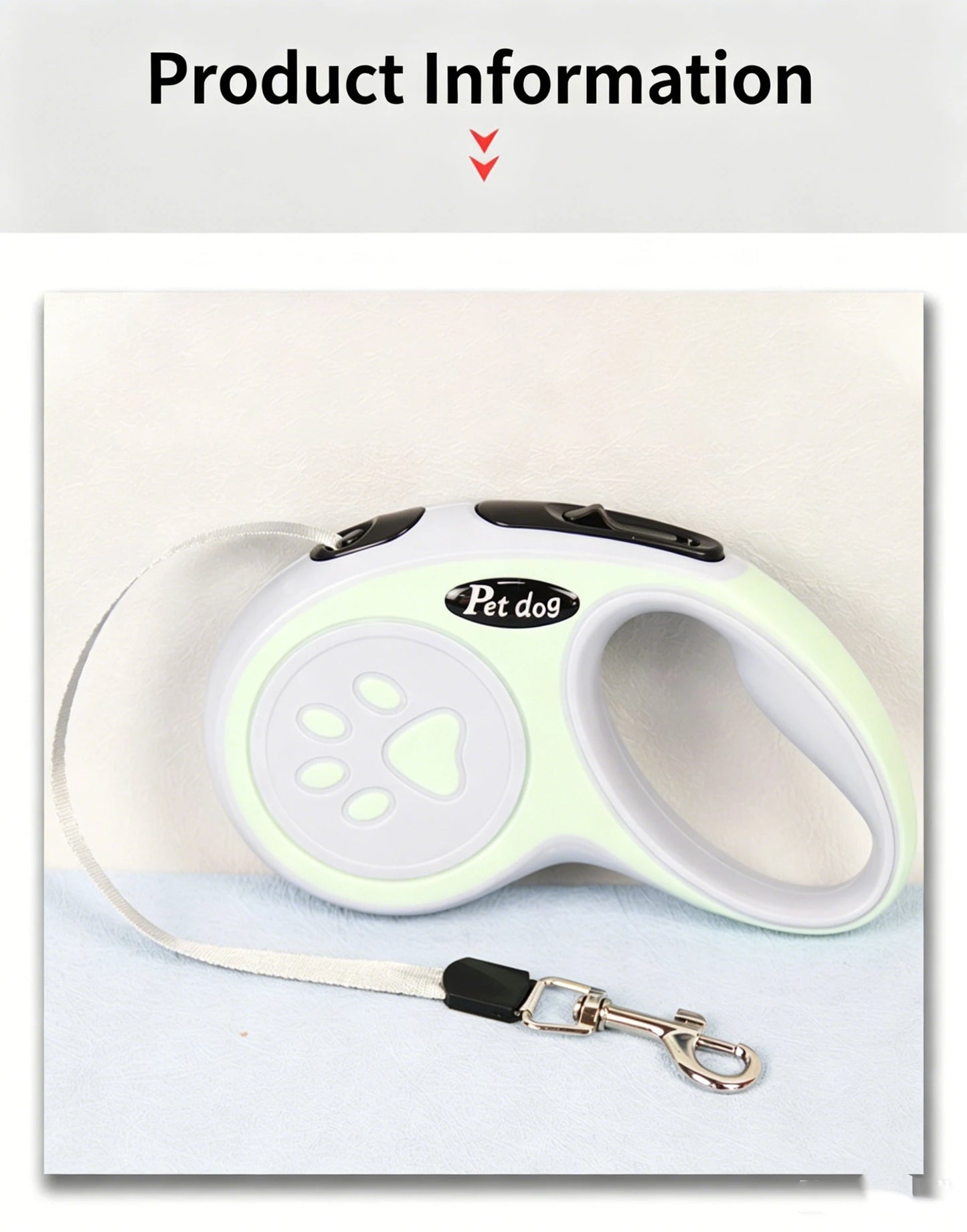 3M/5M Automatic Retractable Dog Leash ABS and Nylon Material Anti-Slip Handle for Puppy Small Medium Dogs Cat Outdoor Walking