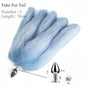 Sexy Multi Taile False Fox Tail with Separable Metal Butt Plug Anal Sex Toys for Couple BDSM Role Play Adult Products