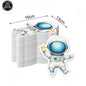Blue Planet Astronaut Space Disposable Tableware Kids Birthday Table Decorations Paper Plate Cup Napkin Astronaut Rocket Balloon
