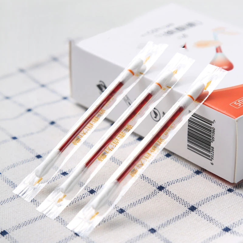 Disposable Iodophor Alcohol Disinfection Cotton Swabs for Disinfect Wounds and Clean Outdoor Survival Emergency Care Supplies