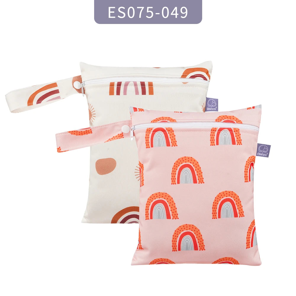 Elinfant 2pcs Waterproof Mini Storage Bag For Swimming,Beach&Gym,18*25cm Waterproof Diaper Bag,Wet Dry Bag