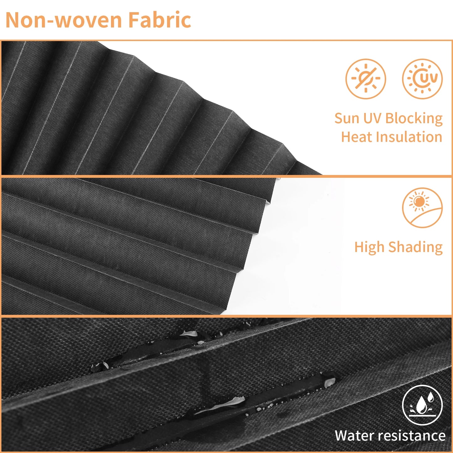 1Pc Shades Self-adhesive Half/Full Windows Nonwoven Folding Curtain Bathroom Balcony Living Room Balcony Curtains Pleated Blinds