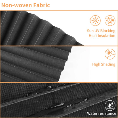 1Pc Shades Self-adhesive Half/Full Windows Nonwoven Folding Curtain Bathroom Balcony Living Room Balcony Curtains Pleated Blinds