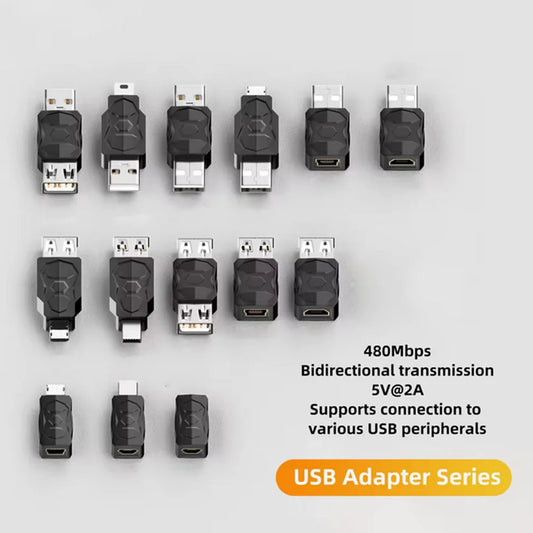 1-10PCS USB to Micro Mini Type-C USB Adapter Converter Usb Male Female Converter for Phone Tablet Camera Charging Adaptor