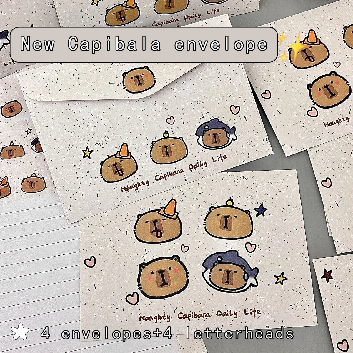 4 charming puppy and floral letter sets with envelopes - creative handwritten stationery for students, holidays, and birthdays