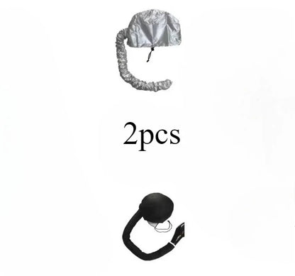 2PCSHair Bonnet Portable Dryer Cap Steamer Quick Dry Baked Oil Care Diffuser Drying Hairdressing Tools Hair Cap Shower Cap Women