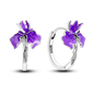 925 Sterling Silver Earrings Jewelry Hoop Flower Ear Studs Campanula Sparkling Pave Earring Wedding Gift For Women Anniversary