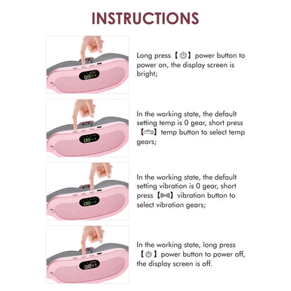 Women Menstrual Heating Pads Effective Hot Compress Period Relief Belt Rechargeable Heated Waist Massager Gifts for Female