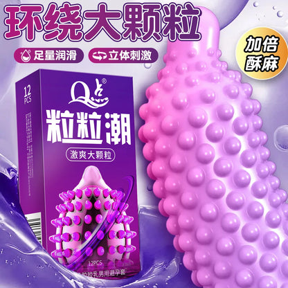 10pcs Lasting Plus Condom Sex Toys For Adult Men Delayed Ejaculation Penis Sleeves Ultra Thin Rubber Condoms Hotel Sex Products