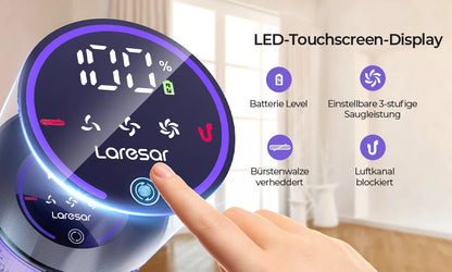 Laresar V7 500W 50000Pa Suction Power Cordless Vacuum Cleaner Handheld Smart Home Appliance Removable Battery Dust Mug