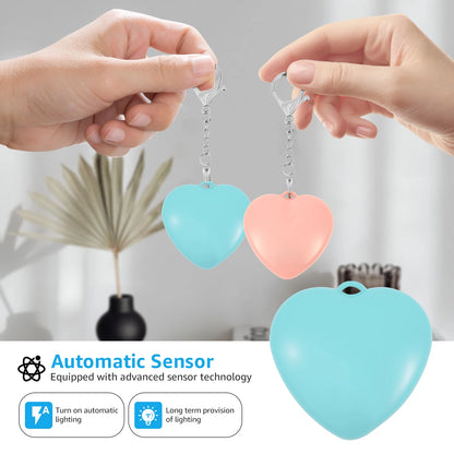 1/2/4Pcs Handbag Night Light Heart-Shape Purse Light LED Automatic Sensor Rechargeable Touch Wallet Tote Bag Mini Light Keychain
