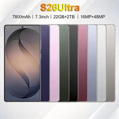 2026 Original Smartphone For S26 Ultra 5G 7.3HD AI 8-Core Dual Sim Card 16G+1TB Cell Phone Android Mobile Phones Unlocked