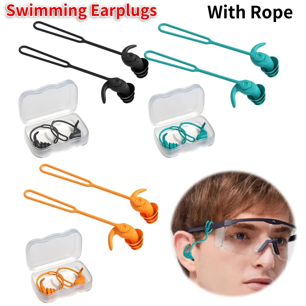 Swim Ear Plugs Silicone Waterproof Anti-noise Pool Accessories Swimming Earplugs Water Sports Swim Swimming Ear Plugs