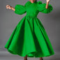 African Dresses For Women Summer Autumn Africa Clothing Wrist Sleeve Sexy O-Neck Perspective Dress Office Lady Party And Belt