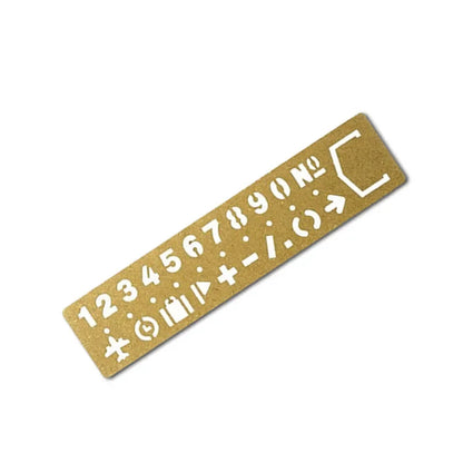 Vintage Brass Metal Multifunctional Bookmark Stencil Ruler DIY Tool Travelers Notebook Diary Planner Accessories Stationery