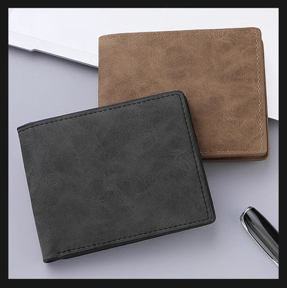 HOMEFISH Fashion Short Wallet for Men, Lightweight Portable Card Holder with Ample Bill Storage