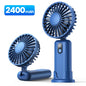 TOPK Portable Mini Fan,2400mAh USB Rechargeable Hand Neck Fan 3in1 Personal Electric Fan Standing Fans for Room Camping Foldable