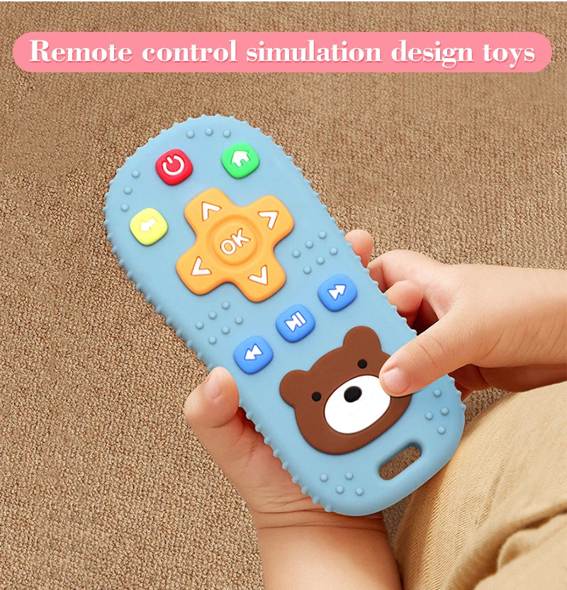 Baby Teethers Remote Control Shape Silicone Molar Chewing Toys Silicone Teething Toys Infant Baby Gifts Newborn Accessories
