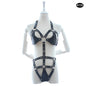Bondage Harness Metal Leather Clothes Sexy Lingerie Bra Panty Adult Games Restraints Fetish Wear Erotic Costume BDSM Sex Toys