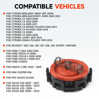 For Ford C-MAX Fiesta VI Focus II Fusion Citroen Berlingo C2 C3 C4 Volvo Car PCV Valve Cover Kit Membrane Repair Accessories New
