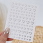 Black White Star 3D Nail Art Sticker Y2K Pentagram Self-Adhesive Decals Laser Shiny Glitters Starlight Manicure Ornaments Slider