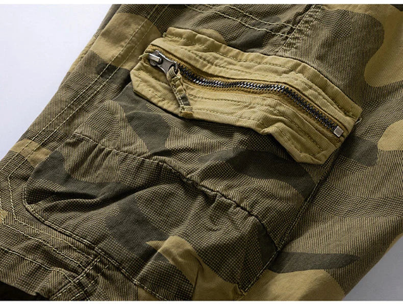 New Summer Men Cotton Cargo Camouflage Shorts Men Clothing Casual Breeche Bermuda Beach Jogger Shorts Male Hot Dropshipping