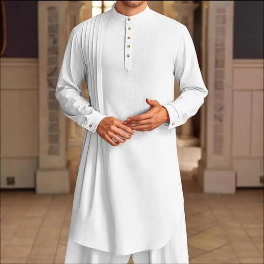 Men Long Robe Dishdasha Jubba Thobe Eid Muslim Kimono Modest Islamic Dubai Saudi Abayas Prayer Kaftan Ramadan Morocco Abaya