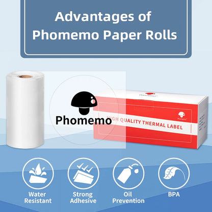 Phomemo Self-Adhesive Labels Paper for Phomemo M110/M200 Self-adhesive Label Printer Waterproof Tag Jewelry Tag Thermal Sticker