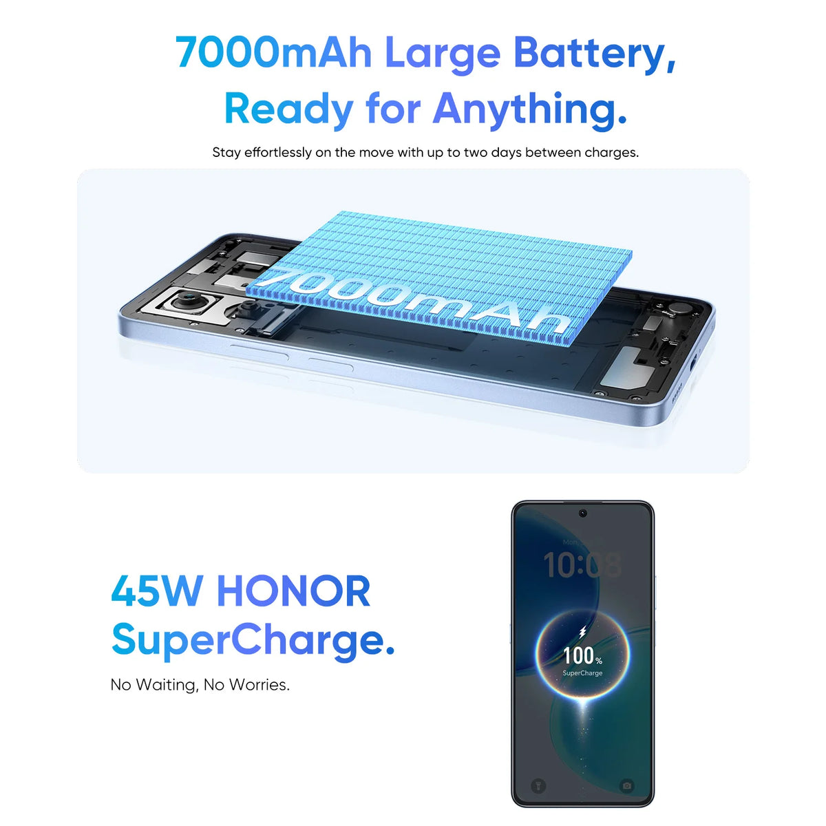 HONOR X8d EU version smartphoneSnapdragon 6s 4G Gen 2  6.77" AMOLED 7000mAh battery 45W super fast charging 108MP high-definition main camera IP65