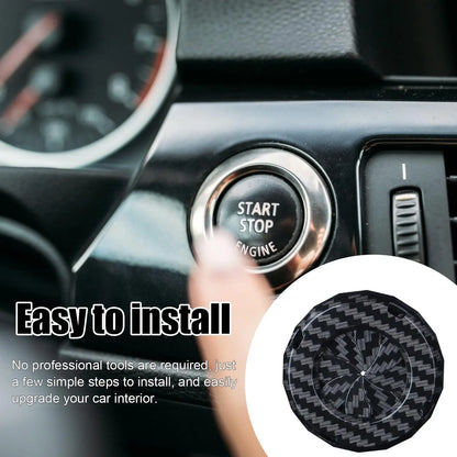 For One Button Start Stop Car Decorative Ring Cover Knob Style Decorative Cover Ignition Switchs Hiddens Protective Cover